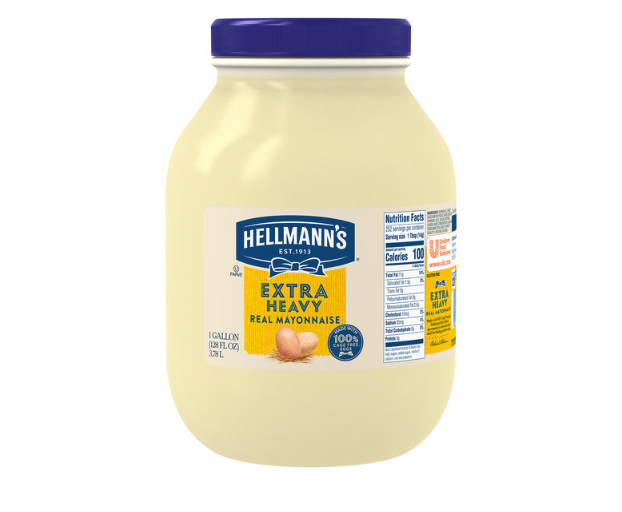 Hellmann’s Extra Heavy Mayonnaise 1 Gallon Container, 40 Case Per Pack ...